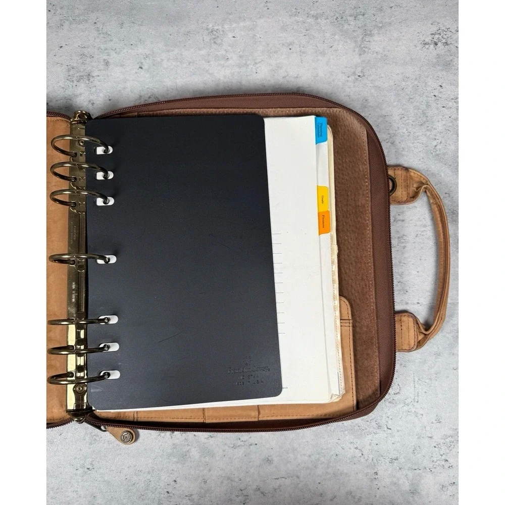 Vintage Franklin Covey leather planner
